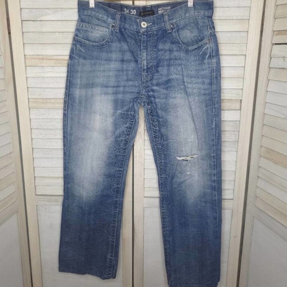💛3/$15 International Concepts Amsterdam Regular Fit Jeans Mens 34x30 Straight 34